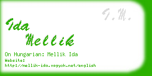 ida mellik business card